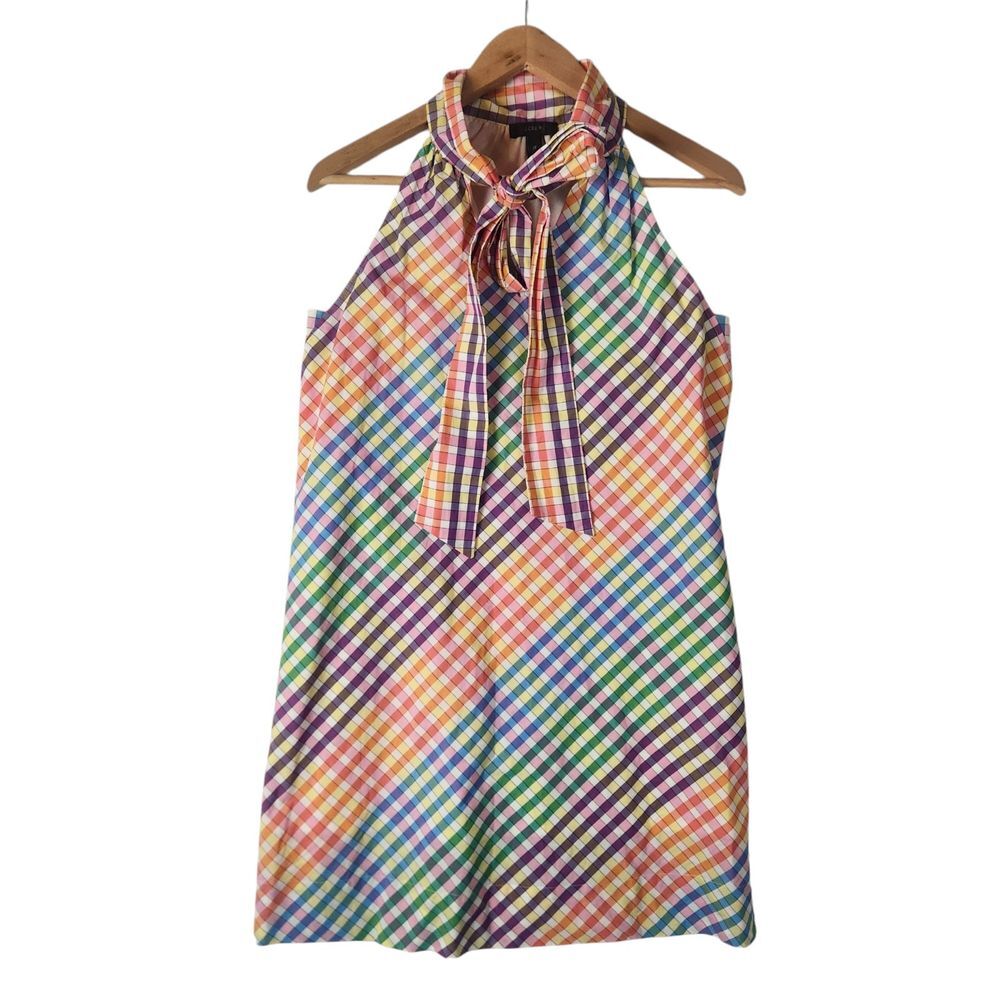 J. Crew Pink and Green Halter Sundress